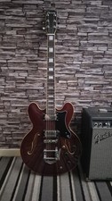 Hartwood Revival Vibrato Semi Acoustic Guitar Cherry Red