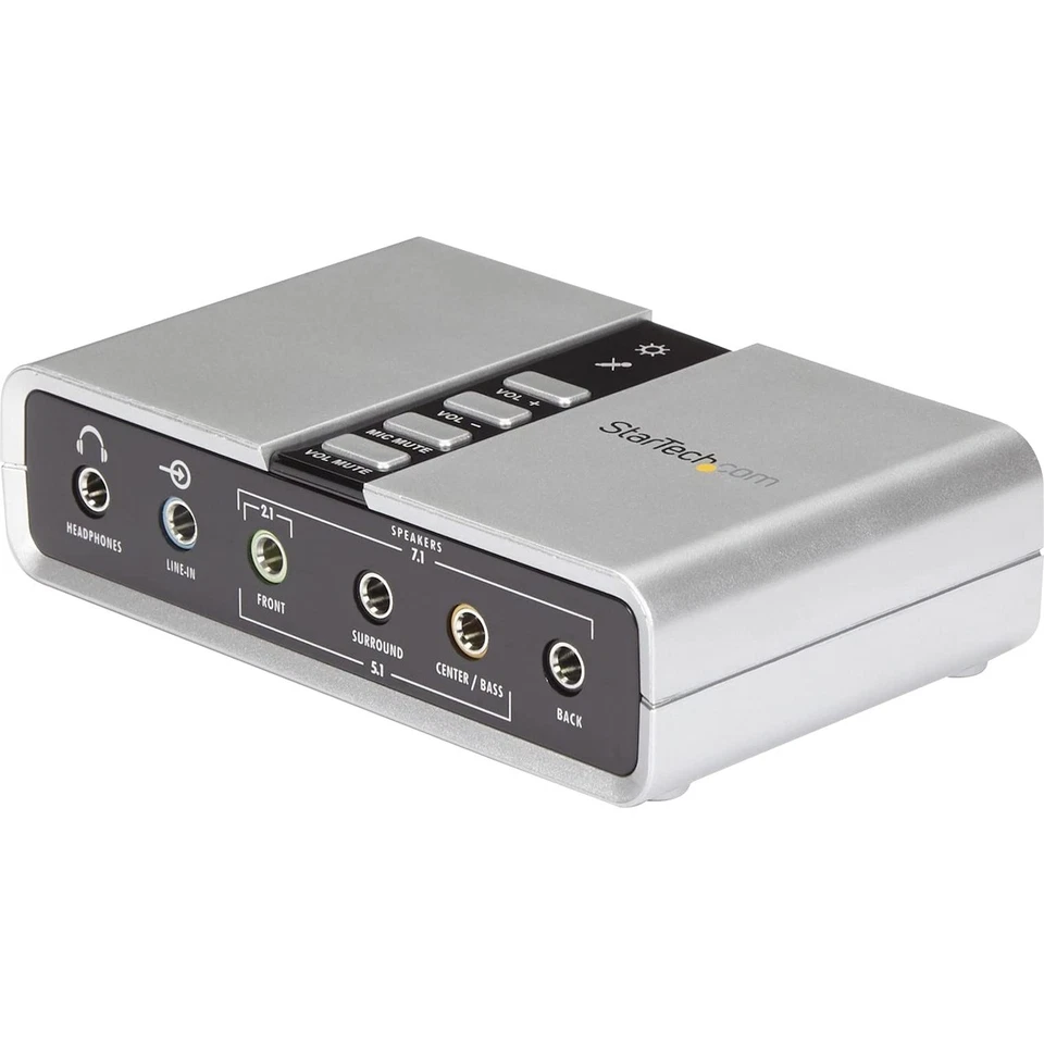 StarTech.com 7.1 USB - External Sound Card for Laptop with SPDIF Digital Audio - - Image 2 of 4
