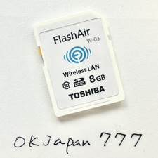 TOSHIBA FlashAir W-03 8GB Wireless LAN Memory Card SDHC Class10 Used Tested
