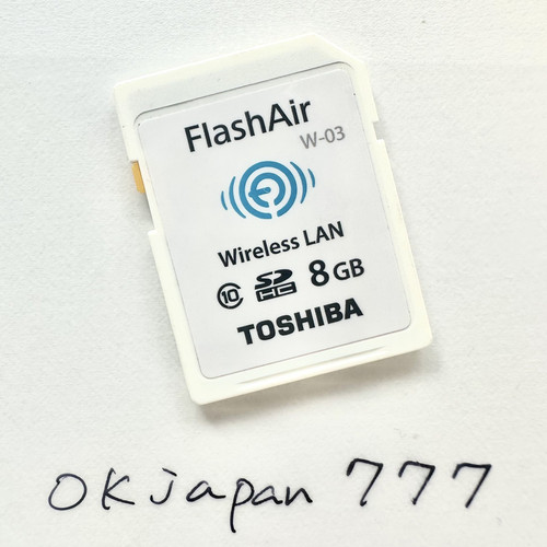 TOSHIBA FlashAir W-03 8GB Wireless LAN Memory Card SDHC Class10 Used Tested