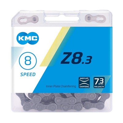 KMC Kette Z8.3 6/7/8-fach silber/grau 114 Glieder Fahrrad Fahrradkette Antrieb