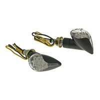Vicma Blinker Set M8 LED Schwarz Cone Klarglas FüR Xinling Baotian Kymco Diamo