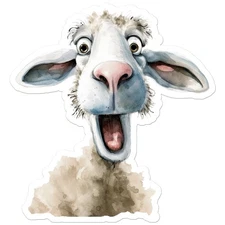 Funny Sheep Lamb - Vinyl Decal Sticker - Car Window Laptop - ebn12263