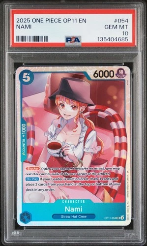 PSA 10 Nami OP11-054 Alt Art Fist of Divine Speed One Piece