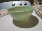 Vintage Fire King Green Jadeite Swirl 8" Mixing Bowl Marked