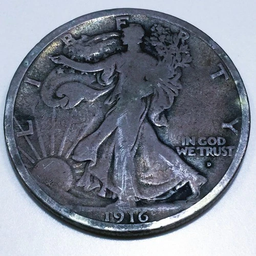 1916-D Walking Liberty Half Dollar Beautiful Coin Rare Date