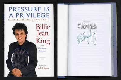 #ad Billie Jean King SIGNED AUTOGRAPHED Pressure Is A Privilege HC Battle of Sexes $220.00