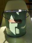 Seau émaillé vert amande