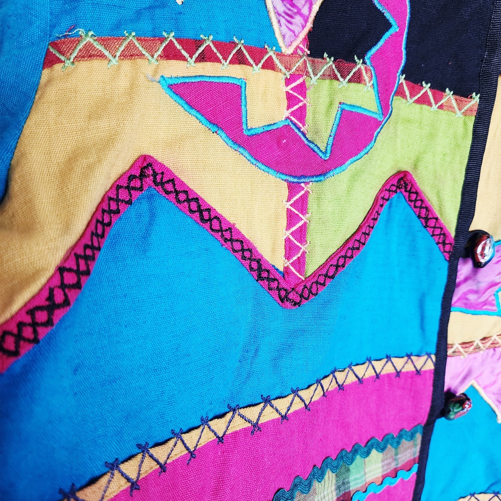 Allure Boutique Artisan Patchwork Jacket Small Bo… - image 14