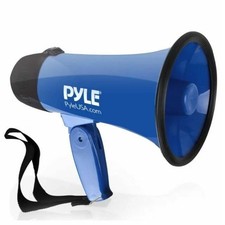 GREEN Pyle Compact Portable Megaphone Speaker with Siren Alarm Mode PMP21BL