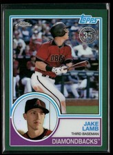 2018 Topps Chrome Jake Lamb #83T-13 1983 Green Refractor /99 Diamondbacks