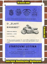Metal Sign - 1989 Karviná Racing Program - 10x14 inches
