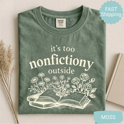 Booktrovert Floral Reading Comfort Tee Book Lover Gift Bookish Reader Women