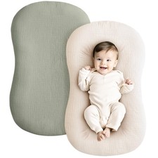 2 Pack Muslin Baby Lounger Covers, Covers Only, 30.7" x 20"