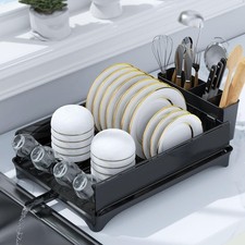 Dish Drying Rack, Dish Racks for Kitchen Counter with Drain, Dish Drying Rack...