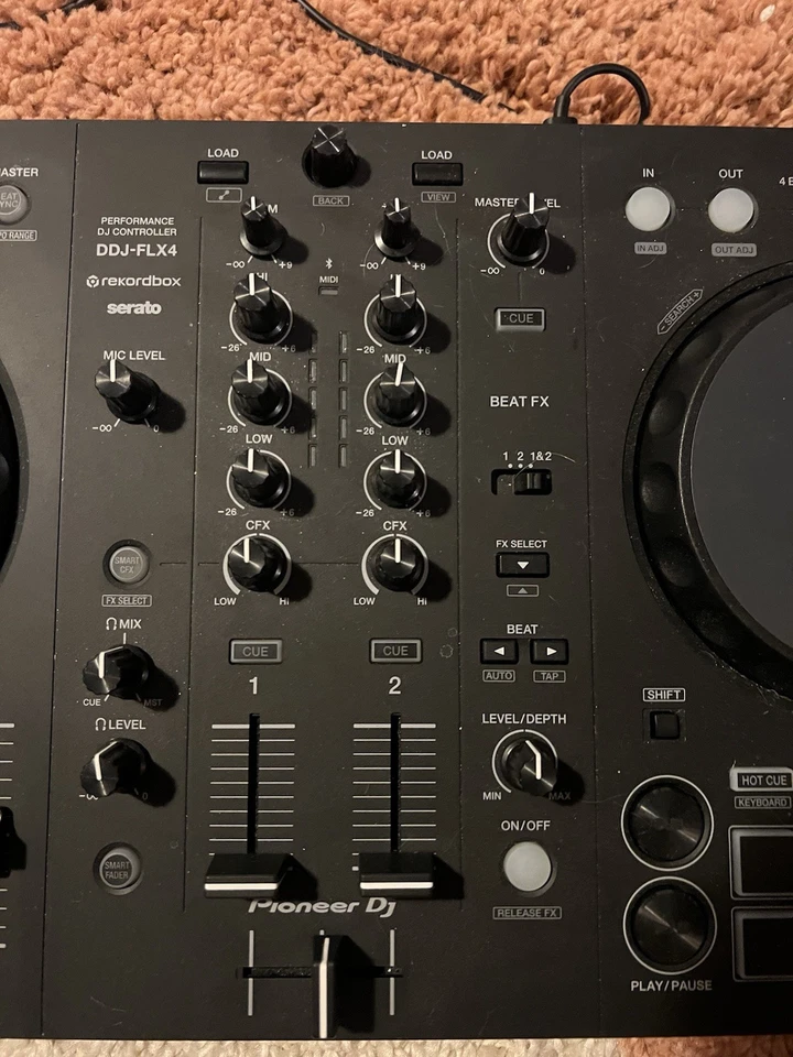 PIONEER DJ DDJ-FLX4 2-Channel DJ Controller Black Rekordbox Serato Compatible - Image 3 of 4