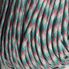 550 Paracord Urban-White with Turquoise and Lavender Pink Made in the USA Nylon