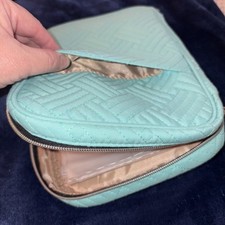 Quilted Jewelry Organizer Travel Case storage Zip Closure Multi Holders