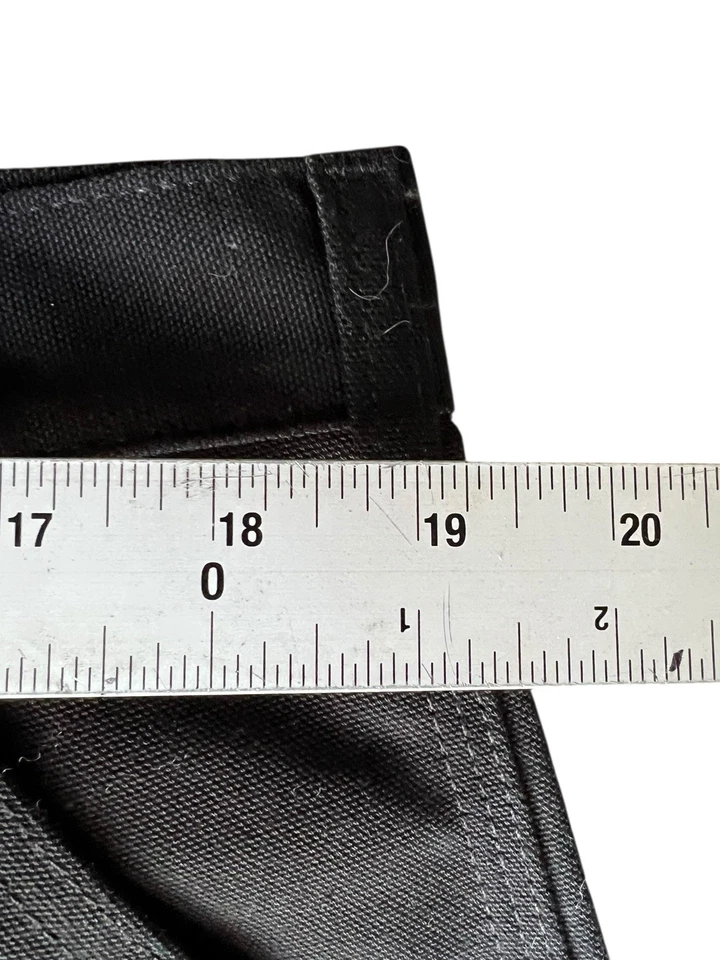 Pantalones de Trabajo Carhartt BO1 NEGRO Pato Doble Rodilla Peto Unión EE. UU. Ajuste 38x34 Foto 4 de 4