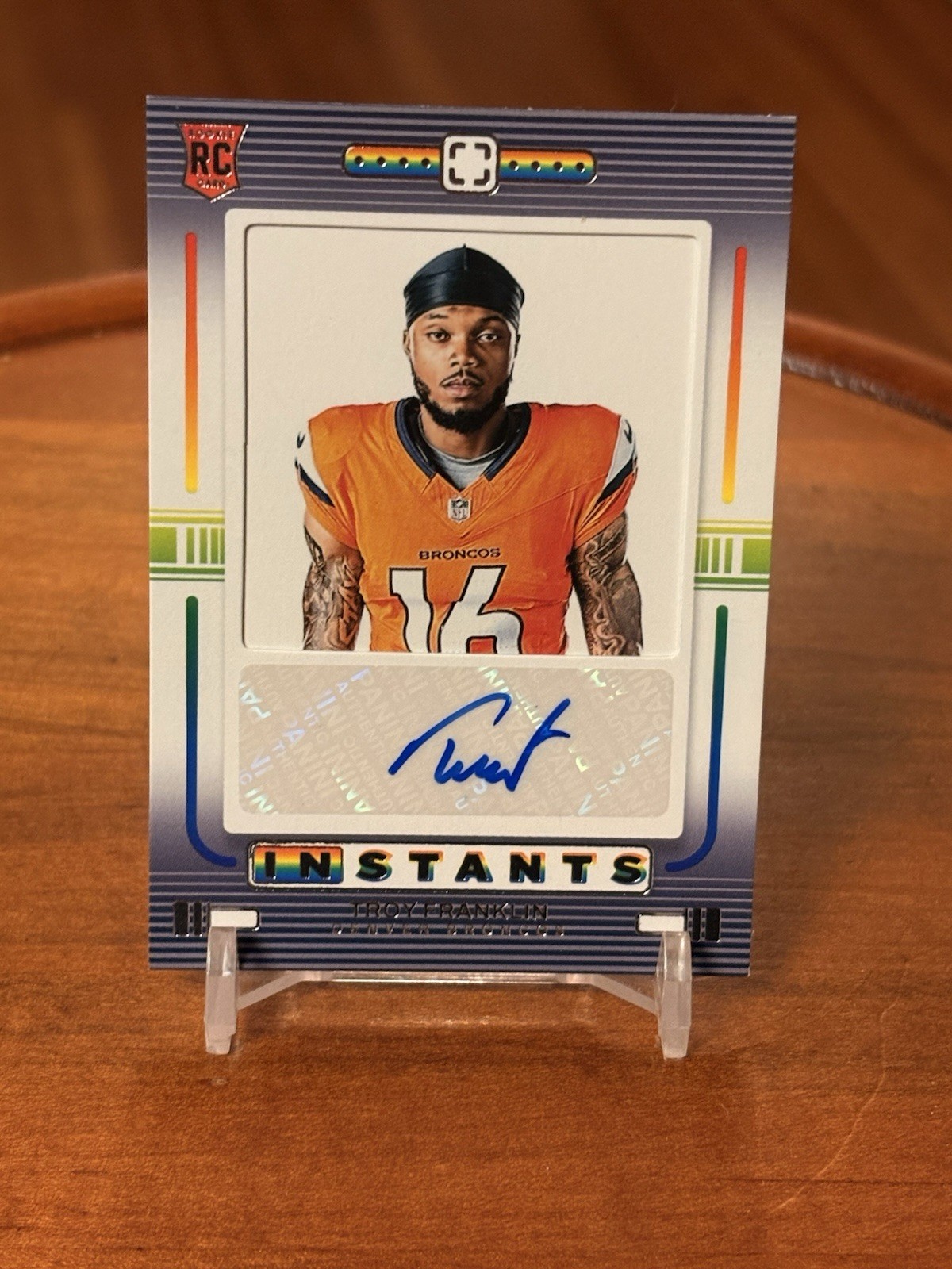 Troy Franklin Panini Photogenic Rookie Instants Signatures #RISTFR Base