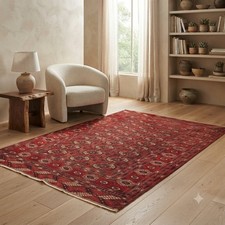 Tappeto Bukhara Antico Lana Nodo Fine Fatto a Mano 170 x 120 cm Originale