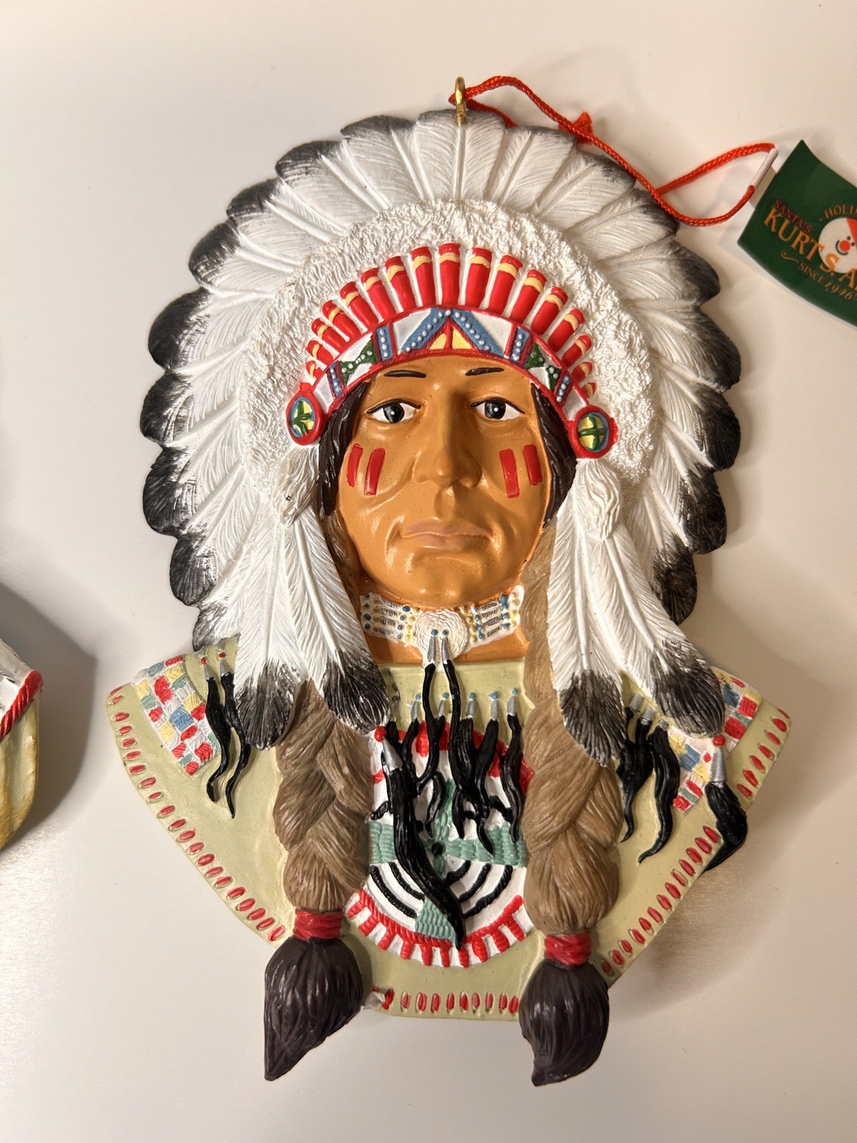 Kurt Adler Indian Native American Figurine Ornament Chief Squaw Woman Southwest 