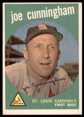 1959  Topps #285 JOE CUNNINGHAM  St. Louis Cardinals  EX