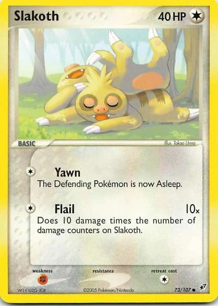 Slakoth 73/107 EX Deoxys Common NM Pokemon TCG