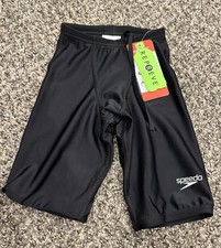 Speedo Youth Jammer Swimsuit Black Size 22 YTH NWT