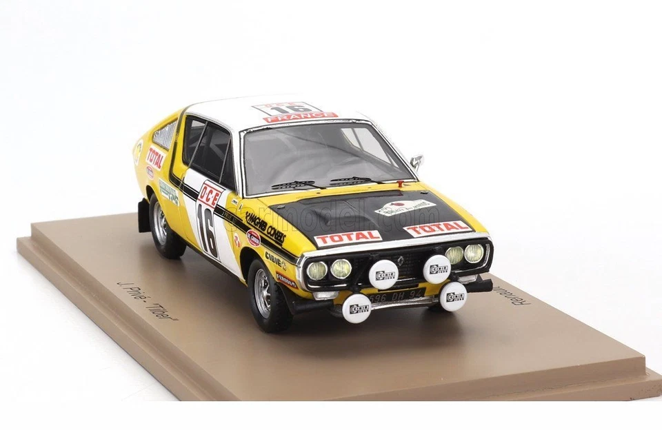 RENAULT R17 #16 J.Prive Rallye Du Maroc 1976 1/43 SPARK S6191 - Image 4 of 4