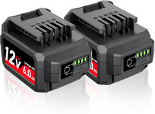 2-Pack 12V 6.0Ah Lithium-Ion Replacement Battery for SKIL PWRCORE Tools