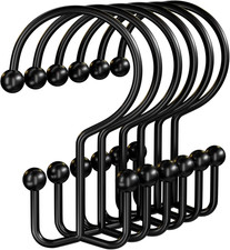 Shower Curtain Hooks, Metal Shower Curtain Rings, Black Shower Curtain Hooks Rus
