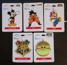 New Hallmark Enamel Flat Ornaments Mix