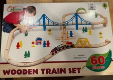First Learning Wooden Train Set 60 Pieces