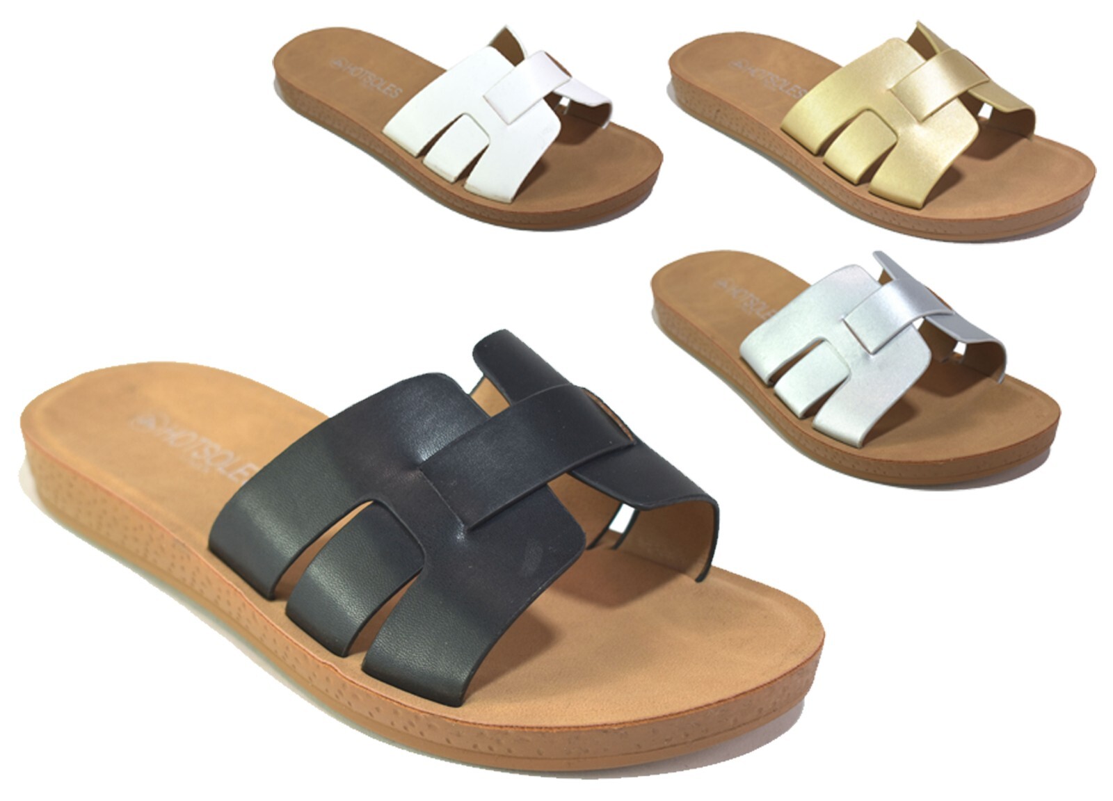 PANTOFOLA D’ORO Sandali donna neri donna casual slip on estivi outdoor ciabatte taglia UK 3 8