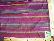 Burgundy Beige Stripe Print Upholstery Fabric 1 Yard R500