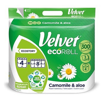 Ecoroll Velvet Toilettenpapier Kamille & Aloe A'4