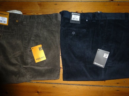 FARAH CORD TROUSERS JEAN MENS STRAIGHT 