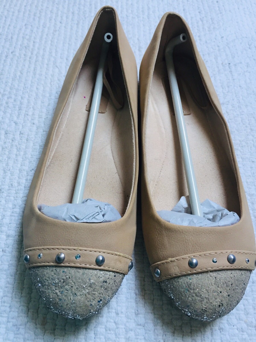 ZARA MESH BALLET FLATS WITH RHINESTONES 🏷️5890/- MRP incl  Zara Beige Studded Flats main image 2