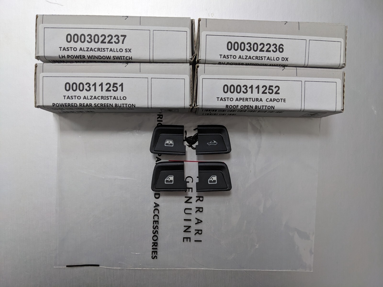Ferrari 458 Speciale#A 488 Pista Roof Open & Power Window#Rear Screen Button Set