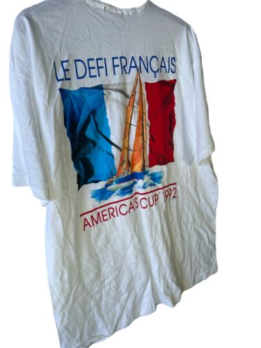 VINTAGE DS 1992 AMERICA'S CUP LE DEFI FRANCE XXL TEE SINGLE STITCH Segelboot - Bild 2 von 6