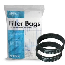 6 UNIVERSAL & F STYLE Cloth White Sentria 2 Fits For Kirby Micron bags & 2 belts