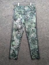 Evolution and Creation Leggings Womens Small Green Stretch Active Yoga Fitness