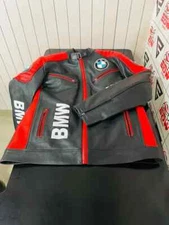 BMW Motorrad Motorbike Leather Jacket Vintage New BMW Motorcycle Biker Jacket
