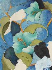 Doves Amongst Flowers : Helen Torr : Archival Quality Art Print