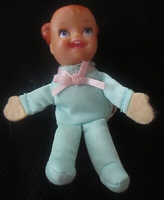 TEENY TINY TUMBLES SURPRISE MINI DOLL 4'' 1996 TOY BIZ LT GREEN BODY