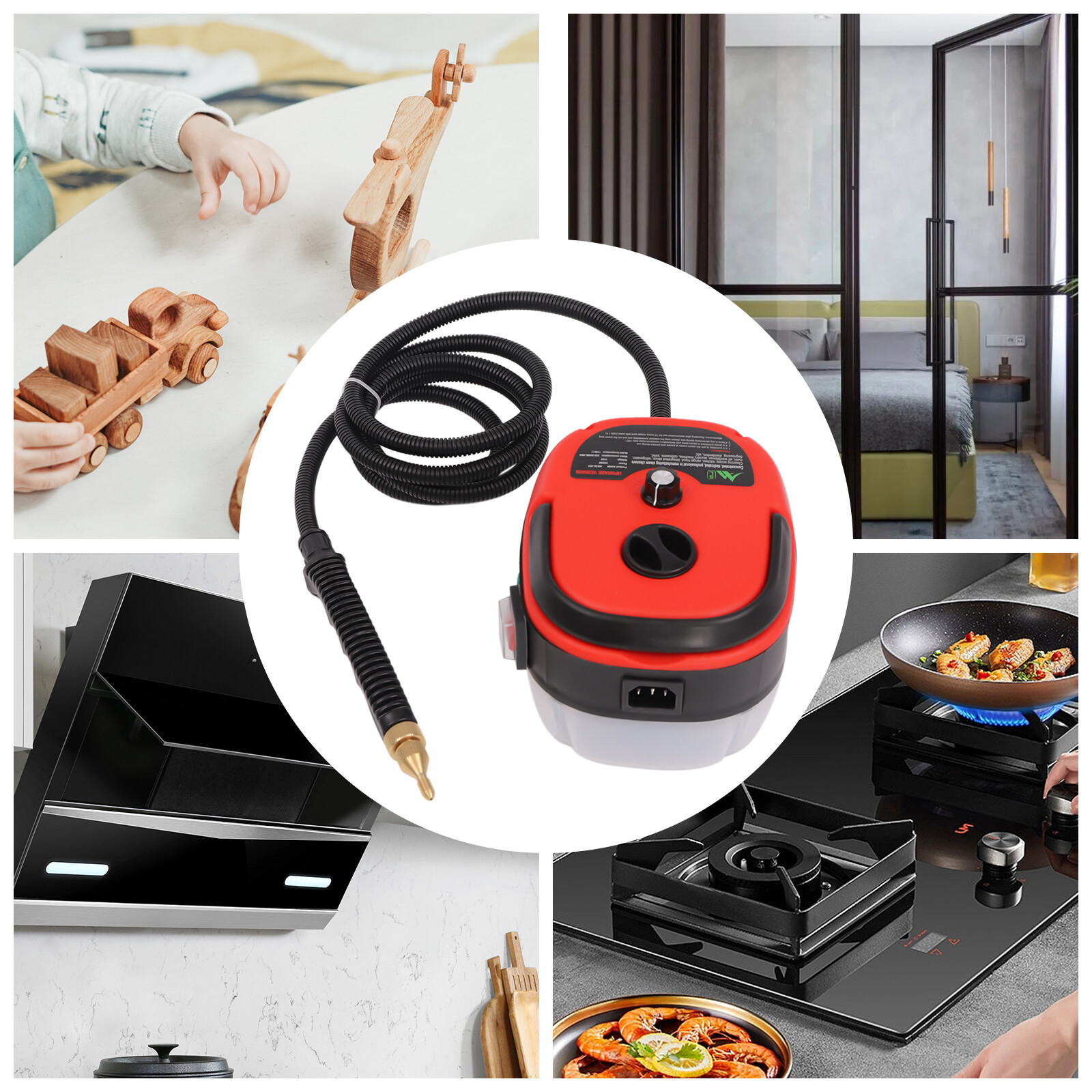 1500W Handheld Portable Steam Cleaner for Cars Tiles Engines Home Cleaning