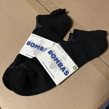 Bombas Unisex Ankle Socks Black Size XL (Men's 13½-16 Women's 13½-17) 2 pairs
