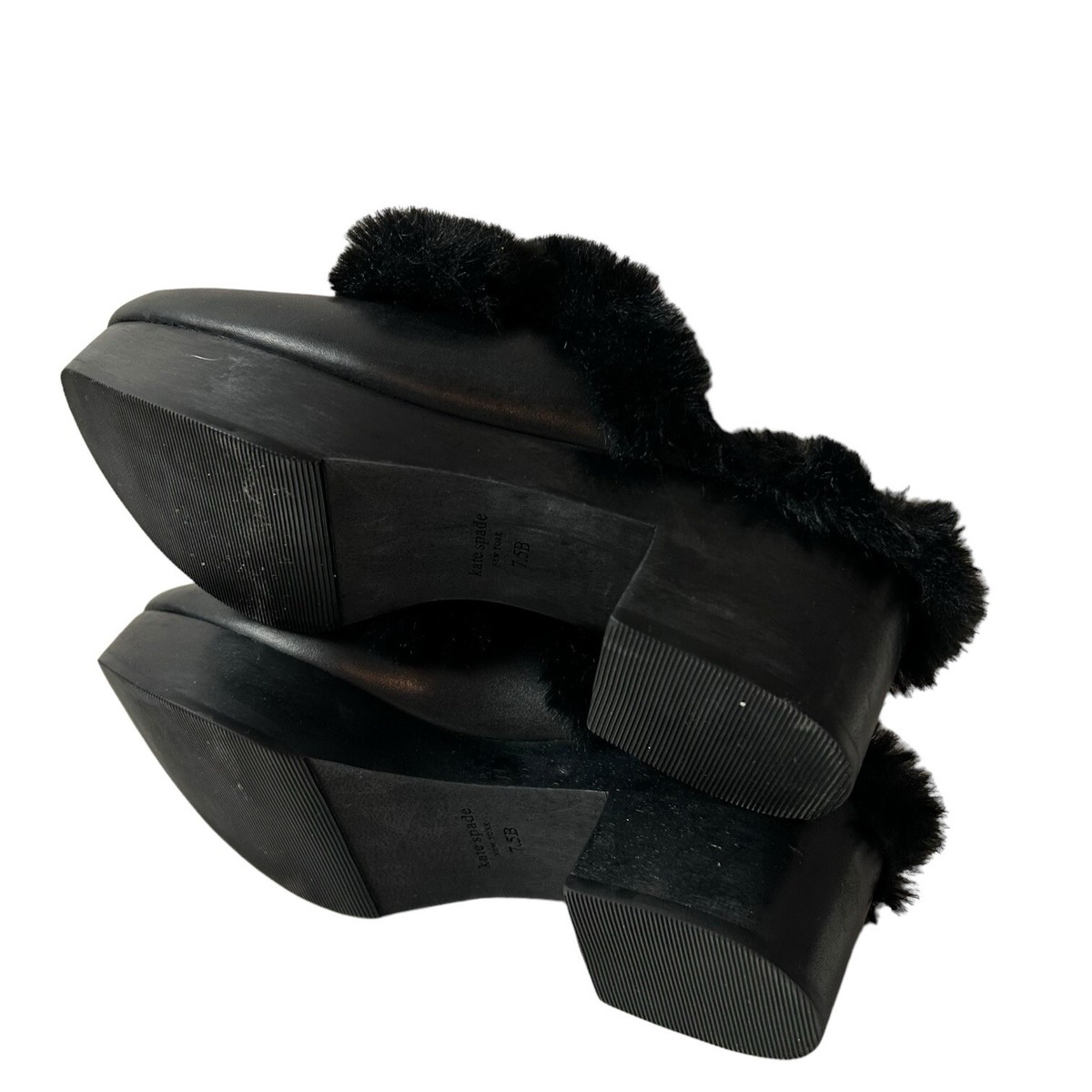 Kate Spade New York Uma clogs platform heels faux fur lined