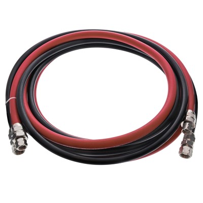 Master Elite Series 12 Foot Air and Fluid Hose Assembly Set with Fittings for...